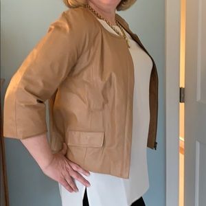 🌺Supple Tan Leather Jacket